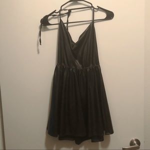 American Apparel leather figure skater dress